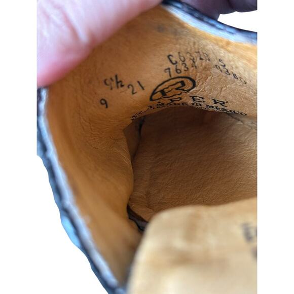 NWT Roper Women's Brown Leather Mary Embossed Basketweave Mules Shoes Size 9.5 - Picture 8 of 8